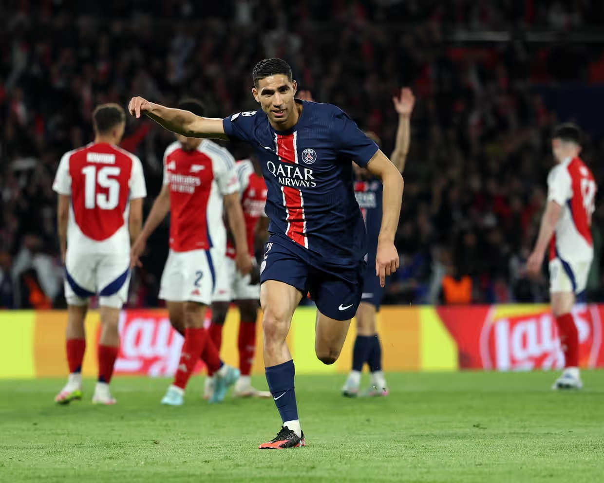 ฮาคิมี่ปิดฉากรอบชิงแชมเปี้ยนส์ลีกให้ PSG ขณะที่อาร์เซนอลพลาดหวัง
